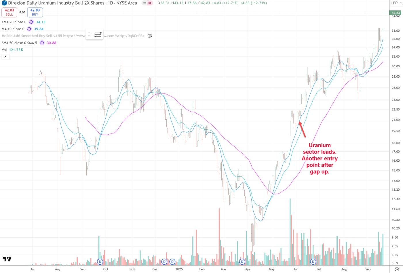 Direxion Daily Uranium Industry Bull 2X shares